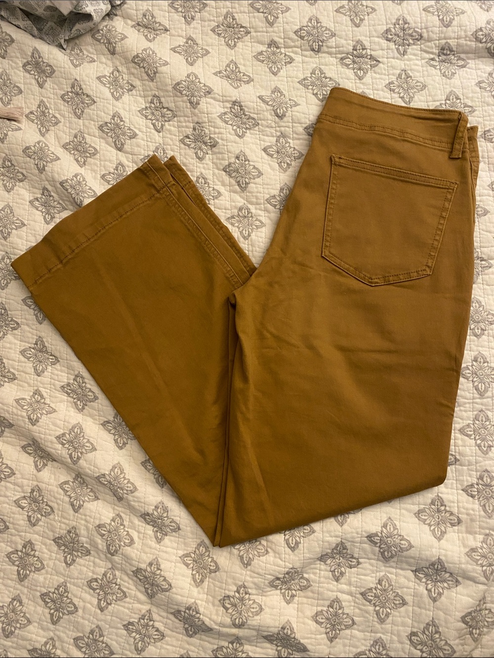 Flamingals Casual Straight-Leg Pants in Warm Mustard